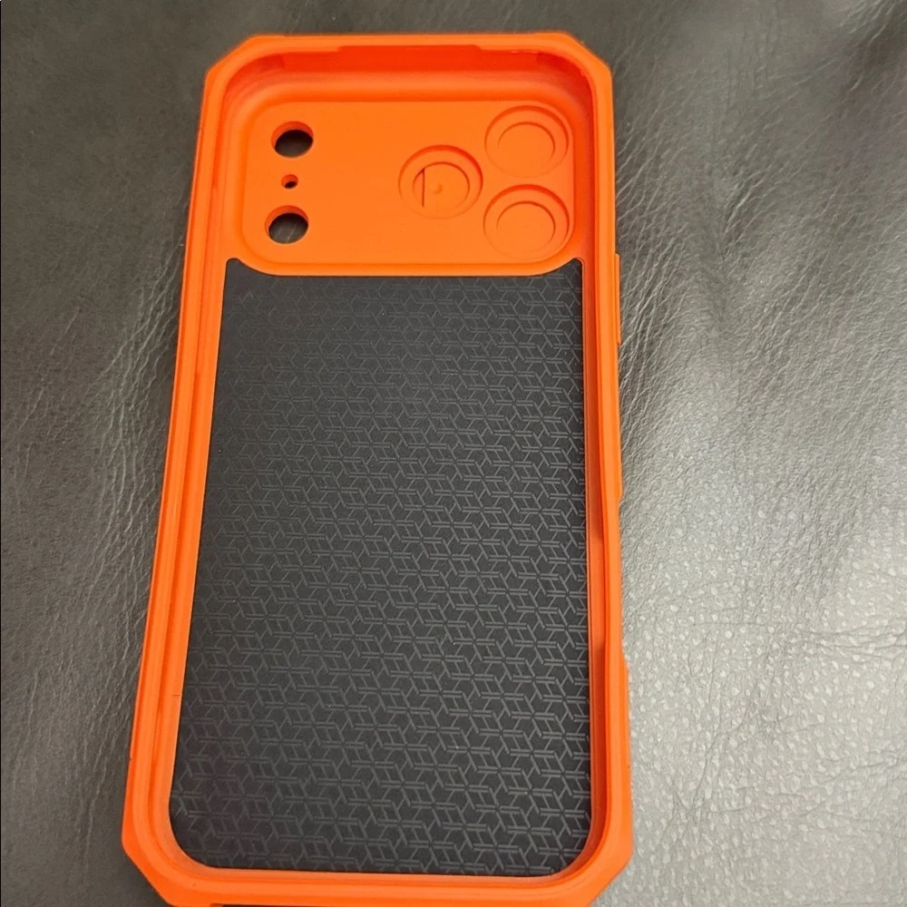 New iPhone 17 pro max Orange and Black Phone Case